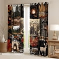 thumbnail image 2 of Castle Fairy Bear Deer Black Out Curtains,Maple Leaves Curtains Pack of 2 (42x63 Each), 2 of 6