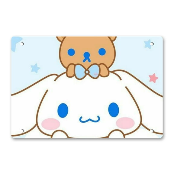 Cinnamoroll Wall Sign - Cartoon Aluminum Poster 12 X 8 Inch Home Bar Wall Decoration Movie Poster