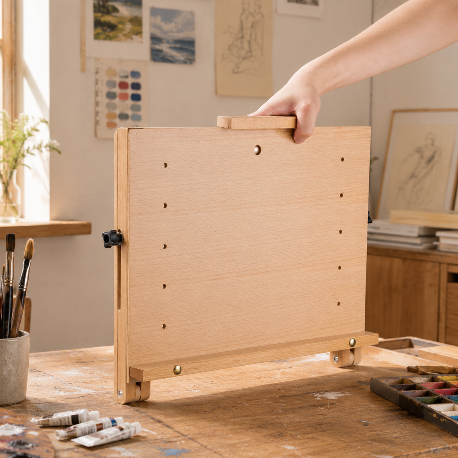 LAVFOX Beechwood Tabletop Easel Drawing Board photo 6