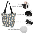 thumbnail image 4 of Fotbe Cartoon Bulldog 1 Bolsa de Playa con Estampado, Bolsa de Hombro, Bolsa de Mano Espaciosa, Bolsa de Viaje Ligera, Bolsa de Compras Versátil, 4 of 6