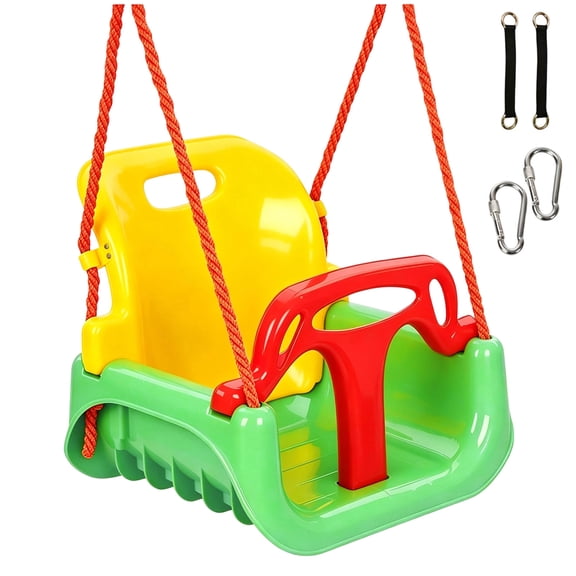 WeeWhimsy Toddler Swing,Three in One Swing Sets for Backyard,Baby Swing Outdoor/Indoor,Toddler Swing Set Suitable for Children 6 Months and Older (Excluding Rope)