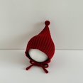 thumbnail image 2 of CPNG Cute and Adorable Knitted Beanie for Babies Cute Ribbed Winter Warm Cover Ears Cap Versatile Wool Pointed Hat and Ear-Covering Hat for Infants, 2 of 6