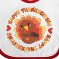 thumbnail image 4 of Inktastic Happy Thanksgiving with Cute Turkey Boys or Girls Baby Bib, 4 of 4