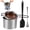 Silver & Black - 1.5+0.6QT, variant on FUYGRCJ 2 Pack Double Boiler Pot Set, 2.54QT + 1.8QT Stainless Steel Chocolate Melting Pot, Heavy Duty Temperature Resistant Candle Wax Melting Boiler, for Melting Chocolate Candy Candle Soap Wax