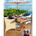 thumbnail image 5 of Outdoor Tablecloth with Umbrella Hole for Patio/Picnic/Party/Camping, 4th of July Waterproof Table Cloth Rectangle Table Cover Washable, Independence Day Black Yellow Dogs American Flag 52"x 70", 5 of 7