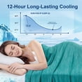 thumbnail image 5 of Teler Cooling Blanket Twin Size 60" x 80", Breathable Soft Summer Blanket for Hot Sleepers, Aqua Green, 5 of 8