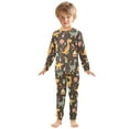 thumbnail image 3 of Dailycode Cotton Pajama Set Snug Fit Long Sleeve Top and Pants for 18M-8Y Colorful Dinosaur and Balloon, 3 of 7
