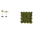 thumbnail image 1 of Estatuas de pájaros,Estatuas de pájaros de madera,decoración del hogar,decoraciones de pájaros,Reloj de pared,Reloj de pared decorativo para baño y dormitorio.,Reloj de pared cuadrado, 1 of 8