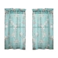 thumbnail image 2 of Yaayu 2-Piece 2D Print Kitchen Curtain Panels, Washable Polyester Short Window Drapes, Home Cafe Decor, B, 2 of 7