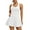 White, variant on Women's Racerback Tennis Golf Dress with Shorts and Built-in Bra Athletic Dress with Pockets