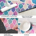 thumbnail image 3 of Multi Color Moroccan Checkered Pattern Kitchen Rug Mat,Kitchen Runner Rugs Non Skid Washable,Decorative Kitchen Floor Mats for Kitchen,Sink,Laundry,17"X47", 3 of 5