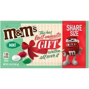 M&M's Mint Milk Chocolate Christmas Candy, Share Size - 2.83 oz Bag
