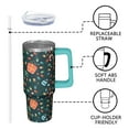 thumbnail image 3 of 30 oz Merry Christmas Snowflakes Tumbler with Handle and Straw, Stainless Steel Insulated Cup 30 oz, Leak Proof Holiday Mug, Festive Present, 3 of 5