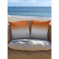 thumbnail image 5 of 1 Pack Outdoor Throw Pillow, Burnt Orange Gray Ombre Waterproof Pillow with Insert Included, Modern Gradient Abstract Art Decorative Accent Cushion Sofa Pillows for Patio Porch, 18 x 18 In, 5 of 8