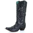 thumbnail image 2 of CORRAL Adult Female Cross Embroidery Snip Toe Western Boots, Color: Black, Size: 5.5, Width: M, 2 of 6