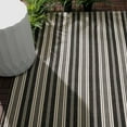 thumbnail image 3 of Ticking Stripe Black/Ivory Handwoven Indoor/Outdoor Rug, 4' x 6', 3 of 6