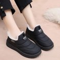 thumbnail image 5 of Winter Snow Boots for Women Warm Cotton Ankle Booties Comfortable Slip on Waterproof Outdoor Short Shoes Black Size 6.5, 5 of 9