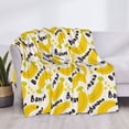 thumbnail image 3 of Naloa Banana Fruit Flannel Fleece Throw Blanket for Bed Couch, Thick Blanket - All Seasons Suitable for Women, Men and Kids-50"x40", 3 of 6