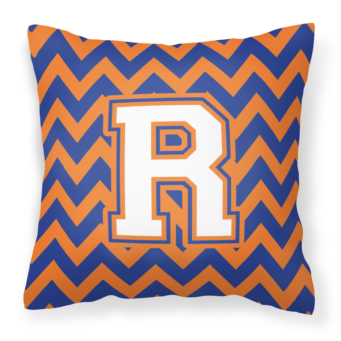 Letter R Chevron Blue and Orange #3 Fabric Decorative Pillow - Walmart.com