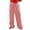 Red, variant on Women's Striped Wide Leg Pants with Pockets, Casual Elastic Drawstring Waist Palazzo Trousers, Summer Loose Fit Boho Long Pants