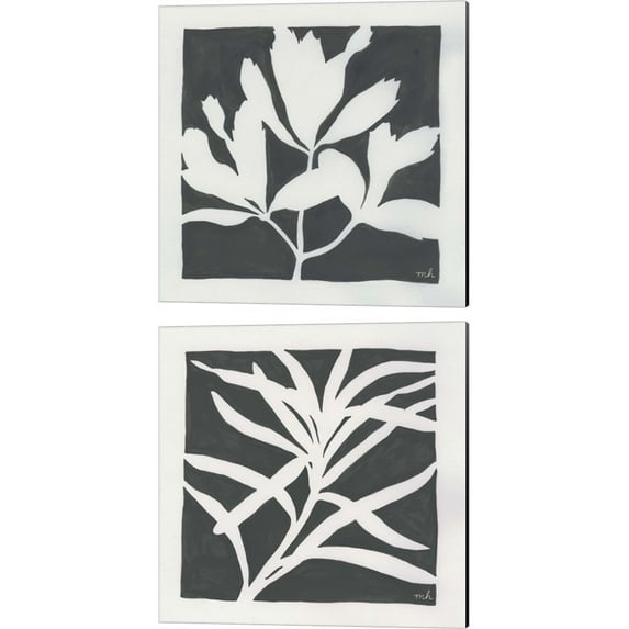 Great Art Now Growing Gray by Moira Hershey 2 Piece Canvas Art Set Each 14"W x 14H"
