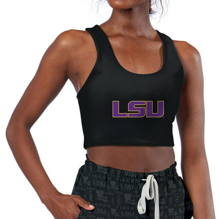 

Women s Black LSU Tigers Reversible Sports Bra