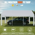 thumbnail image 2 of Walsunny 10’ x 20’ x 8’ Heavy Duty White Carport, 2 of 11