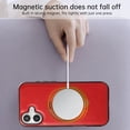 thumbnail image 5 of Dteck Magnetic for iPhone 16 Leather Case with Invisible Stand, Compatible with MagSafe, Slim Kickstand Phone Cover for iPhone 16,Red, 5 of 6