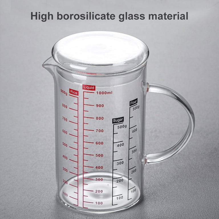 1000ml High Quality Clear High Borosilicate Glass Measuring Cup Best Price  - China Glass Measuring Cup and Glass Bakeware price
