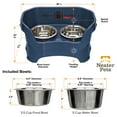 thumbnail image 4 of Neater Pets Neater Feeder Deluxe Mess-Proof Elevated Food & Water Bowls for Medium Dogs, Dark Blue, 4 of 7