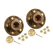 Pre-Greased Trailer Hub Kit (RHI-H-1000-PG-PR) 5 Bolt on 4-1/2 Inch Circle with 1-3/8 & 1-1/16 I.D. Bearings - One Pair