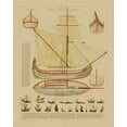 thumbnail image 2 of Vision Studio 26x32 White Modern Wood Framed Museum Art Print Titled - Antique Ship Plan I, 2 of 4