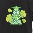 thumbnail image 2 of Girl's Star Wars: The Mandalorian St. Patrick's Day Ahsoka Tano and Grogu Graphic Tee Black X Small, 2 of 4