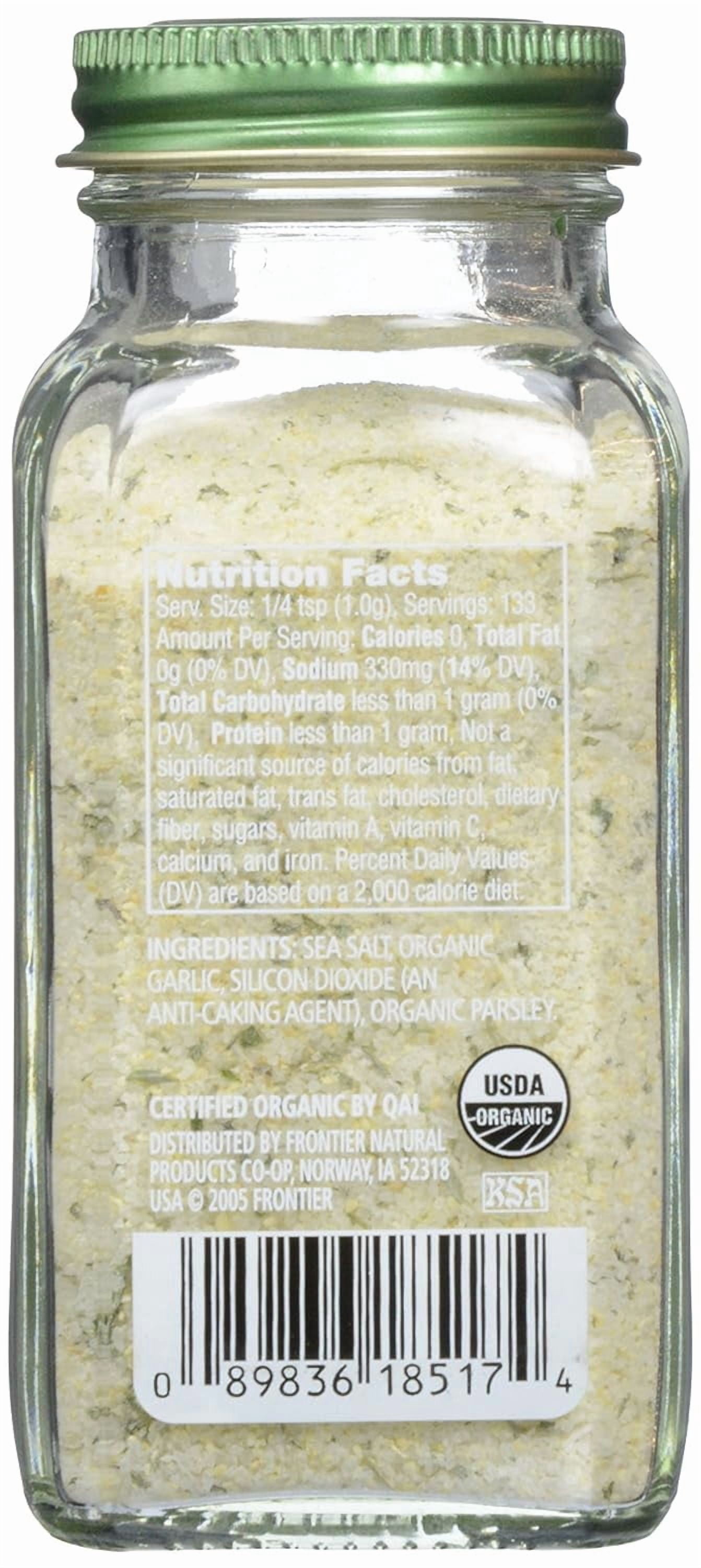 Simply Organic Garlic Salt Certified USDA Organic, Kosher 4.7oz (6 Pack)