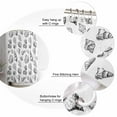 thumbnail image 5 of 72x78 Inch Shower Curtain Ocean Conch Nautilus Bathroom Decor Waterproof Fabric Bathtub Bath Curtains Decorative White Black Coastal Beach Shell Extra Long Shower Curtain Set with Hooks, 5 of 6