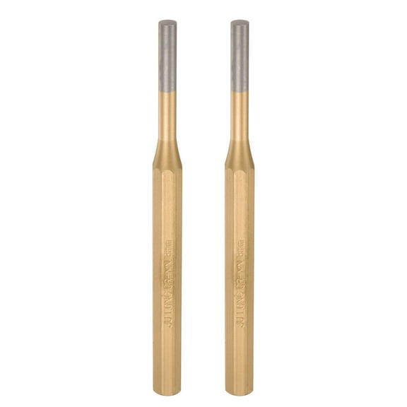 Uxcell 2pcs Line Pin Punch 5/16"x7"(8x175mm) Cr-Mn Steel Cylindrical Alignment Punch