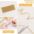 thumbnail image 2 of 25Yards 0.3inch Polyester Gold Lace Trim Ribbon Wave Pattern Gimp Braid Trim Embellishment for Sewing Curtain Slipcover Bag, 2 of 8