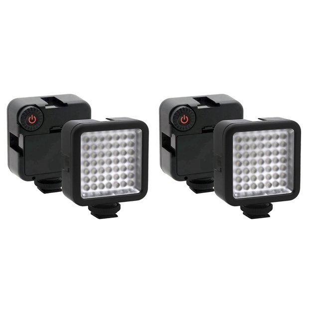 2X Luz de Video LED Brillante 49 Cámara de Iluminación LED Panel de Luz de Cámara Portátil Regulable para , , Y Otras Cámaras DSLR