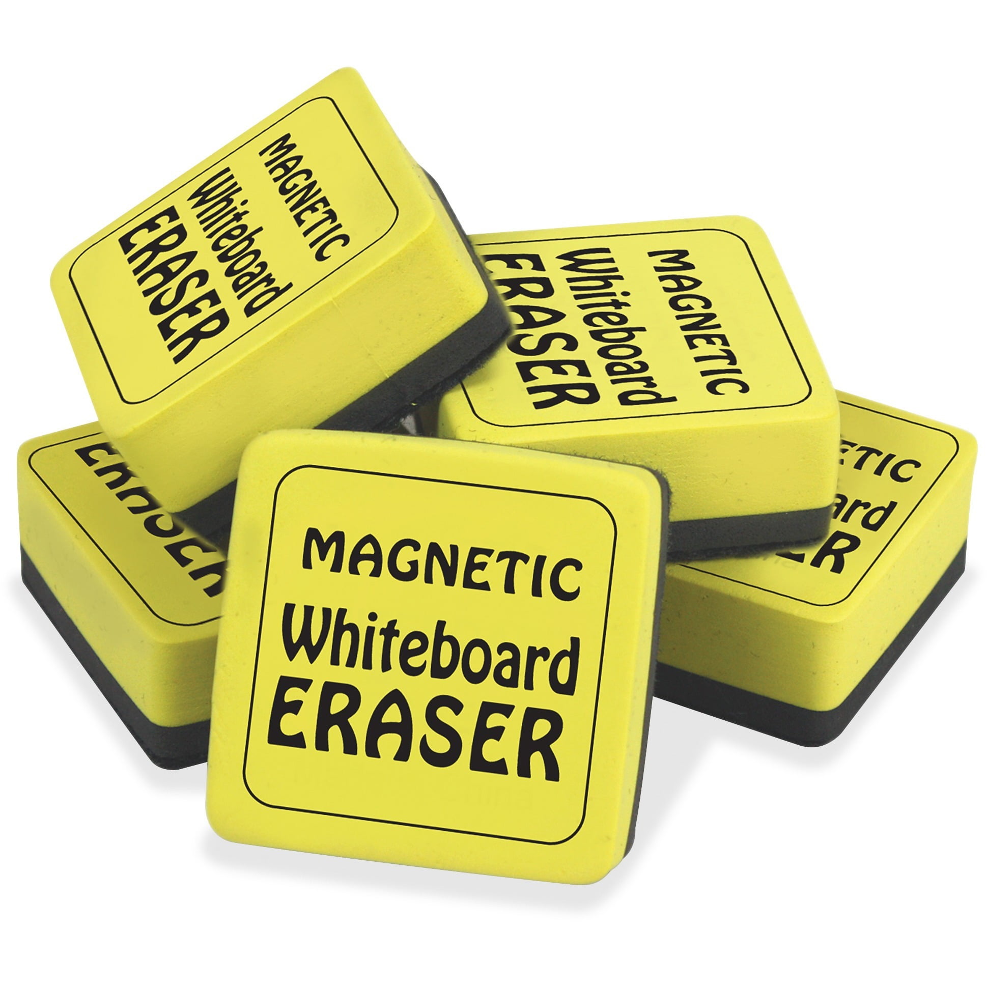 School Smart Mini Dry Erase Board Erasers, 2" x 2", 12Count