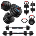 thumbnail image 1 of Set de Mancuernas Ajustables FITPLAM 4 en 1 de 20 kg Negro, 1 of 9