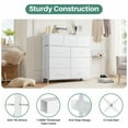 thumbnail image 7 of TINKLE WELL 9 Drawer Fabric Storage Dresser, Wide Foldable Bins for Easy Organization, Perfect for Closet, Bedrooms, Hallways, White, 7 of 7