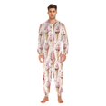 thumbnail image 3 of FORMRS Onesies Pajama for Adults Unisex Hoodie Winter Jumpsuit One Piece Sleepwear, Sizes S-2XL, Pink Ice Cream Pattern, 3 of 7