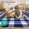 thumbnail image 4 of ODIKA 8'x10' Washable Area Rug Non-Shedding, Easy Care, Plaid Front Checkered Tartan Farmhouse Gingham Window Layering for King Size Bedroom Under Bed, Master Suite, 4 of 7