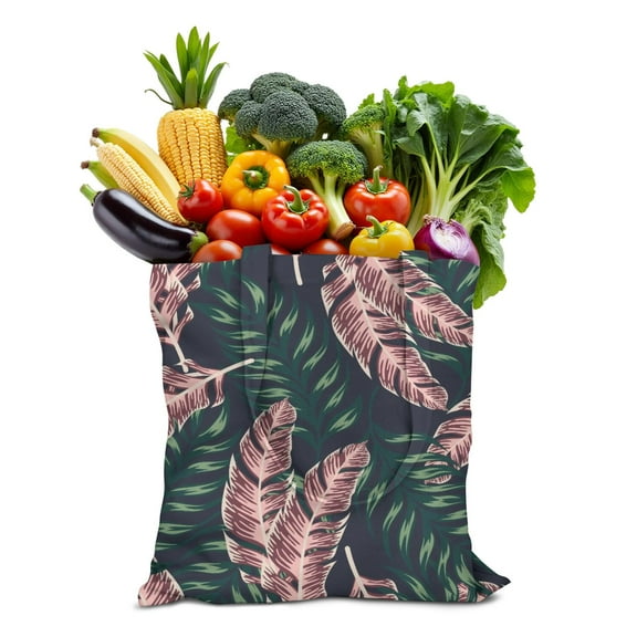 Colorful Summer Floral Print Canvas Bag, Reusable Lightweight Tote for Women, Perfect for Beach or Travel