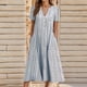 thumbnail image 1 of WILLBEST Vestidos de Verano 2025, Vestido Holgado de Manga Corta con Cuello En V y Estampado Degradado para Mujer, Vestido de Fiesta Extra Grande, 1 of 3