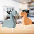 thumbnail image 4 of Estatuas de animales en miniatura de cerámica, en miniatura, adorno de muebles, estantería , decoración, adornos, manualidades, - Alce Sunnimix Estatua en miniatura, 4 of 7