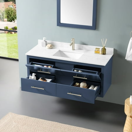 Ove Decors Lenard 48 In Single Sink Bathroom Vanity Midnight Blue Canada Ove Decors Lenard 48 In Single Sink, 48 Double Sink Bathroom Vanity Canada
