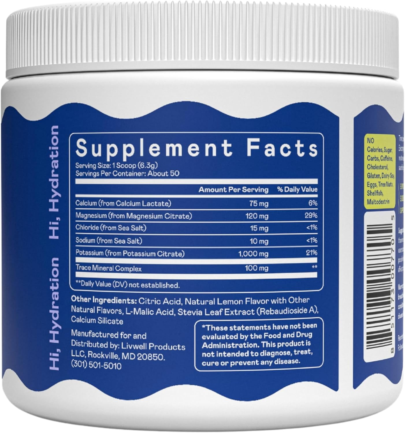 Hi-Lyte Keto K1000 Electrolyte Powder | Lemonade | Hydration Supplement Drink Mix | Boost Energy & Beat Leg Cramps | No Maltodextrin or Sugar | 50 Servings