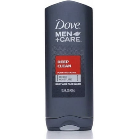 Dove Men+Care Body & Face Wash, Deep Clean 13.50 oz (Pack of 6)