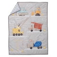 thumbnail image 6 of Bedtime Originals 4-Piece Construction Zone Gray/Navy/White Toddler Bedding Set, 6 of 9